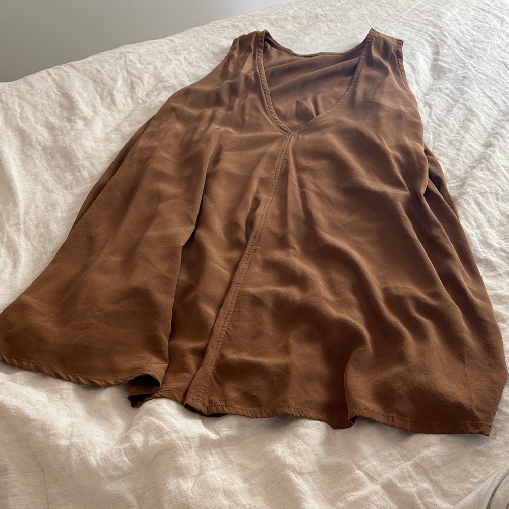 Elizabeth Suzann Harlow Tunic in Silk Crepe - Moss